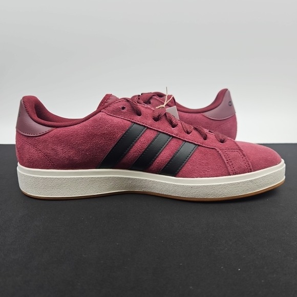 Adidas Grand Court‎ Base 00 Men\'s size 11 Burgundy Suede Causal Shoes JQ6015 main image 4